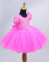 Light Pink Dress With Sequence Yoke.