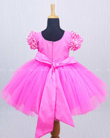 Light Pink Dress With Sequence Yoke.