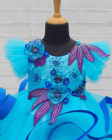 Blue Partywear Frock for kids online | Kids Frocks online