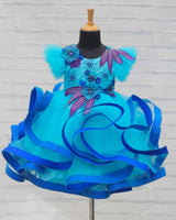 Blue Partywear Frock for kids online | Kids Frocks online