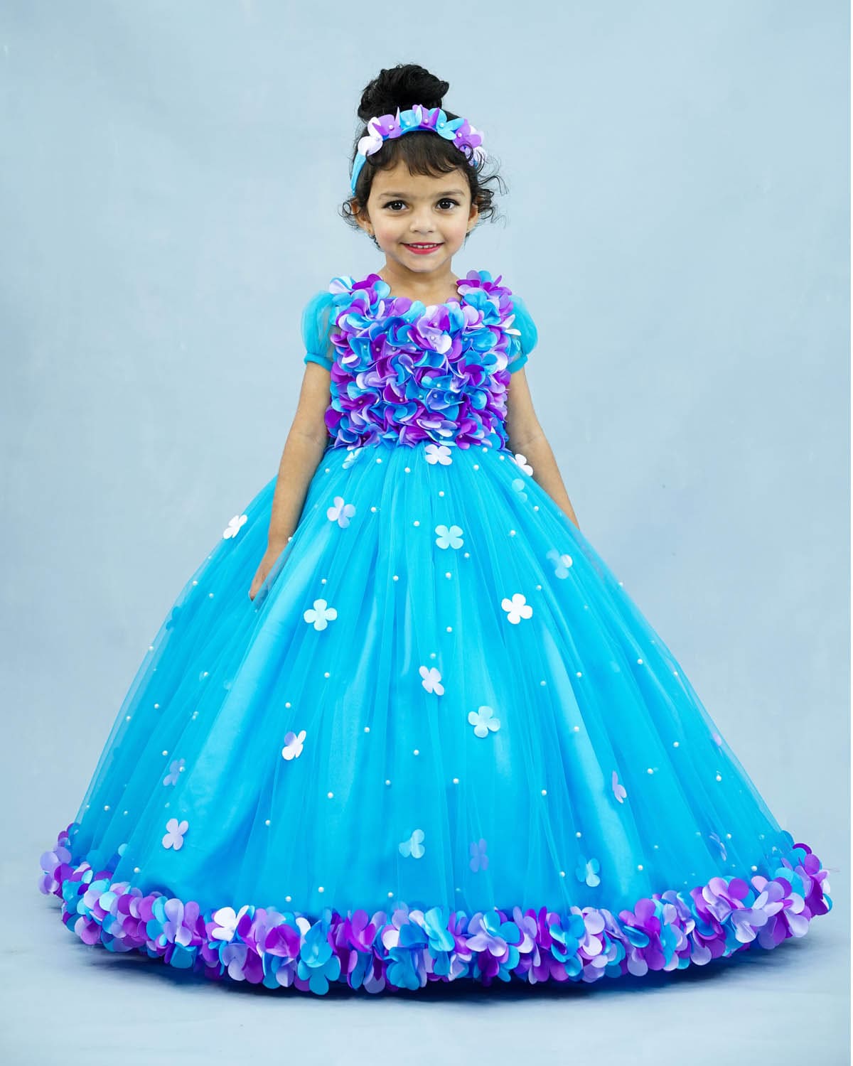HOT Blue Colour Kids Frock Blue Frock Kids Light Blue Dress Kids