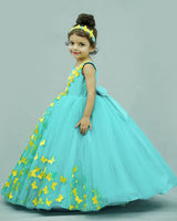 Aqua Blue Partywear Frock for kids online