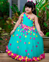 Aqua Blue Partywear Frock for kids online
