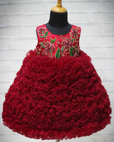 combo baby lock frill gown