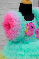 Unicorn Theme Dress for Girls