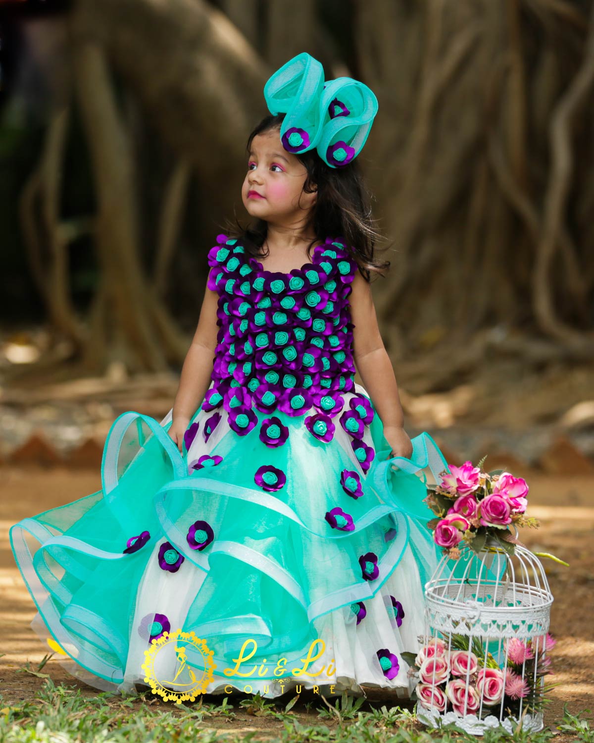 purple and aqua dress Purple, Aqua and Blue Bridesmaid Dresses