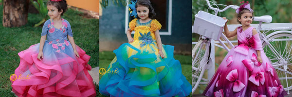 Latest Trends Party Wear Ombre Dresses for Kids