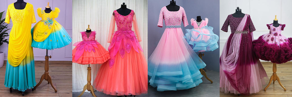 How to Choose Mom and Daughter Outfits for Special Occasions Mom Daughter Gown Dresses Online www.liandli.in