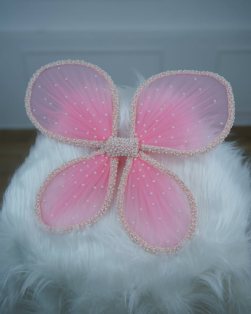 Flamingo Pink Organza Layered Gown