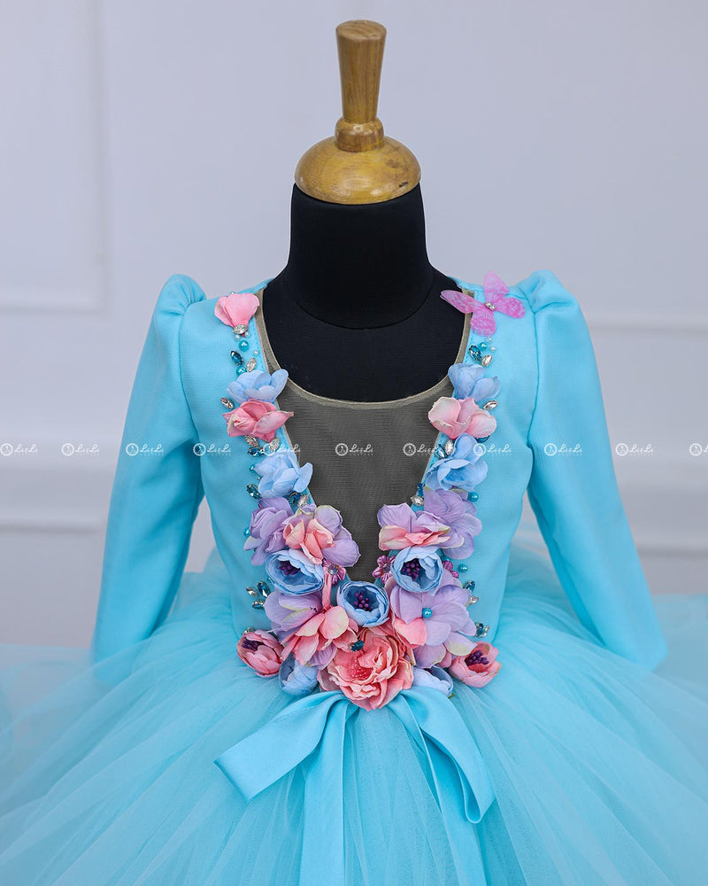 Blue Color Flairy Dress