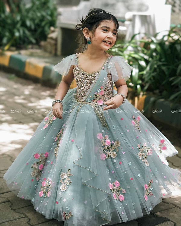 kids birthday dress KAGAYD Big Girl Flower Lace Princess Tulle Long Dresses for Prom Formal Pageant Dance Gown (Pink, 2-3 Years): Clothing, Shoes & Jewelry birthday dress and flower girl dresses Toddler Girl Summer Blue Long