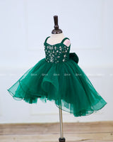 Deep Forest Green Simple Gown