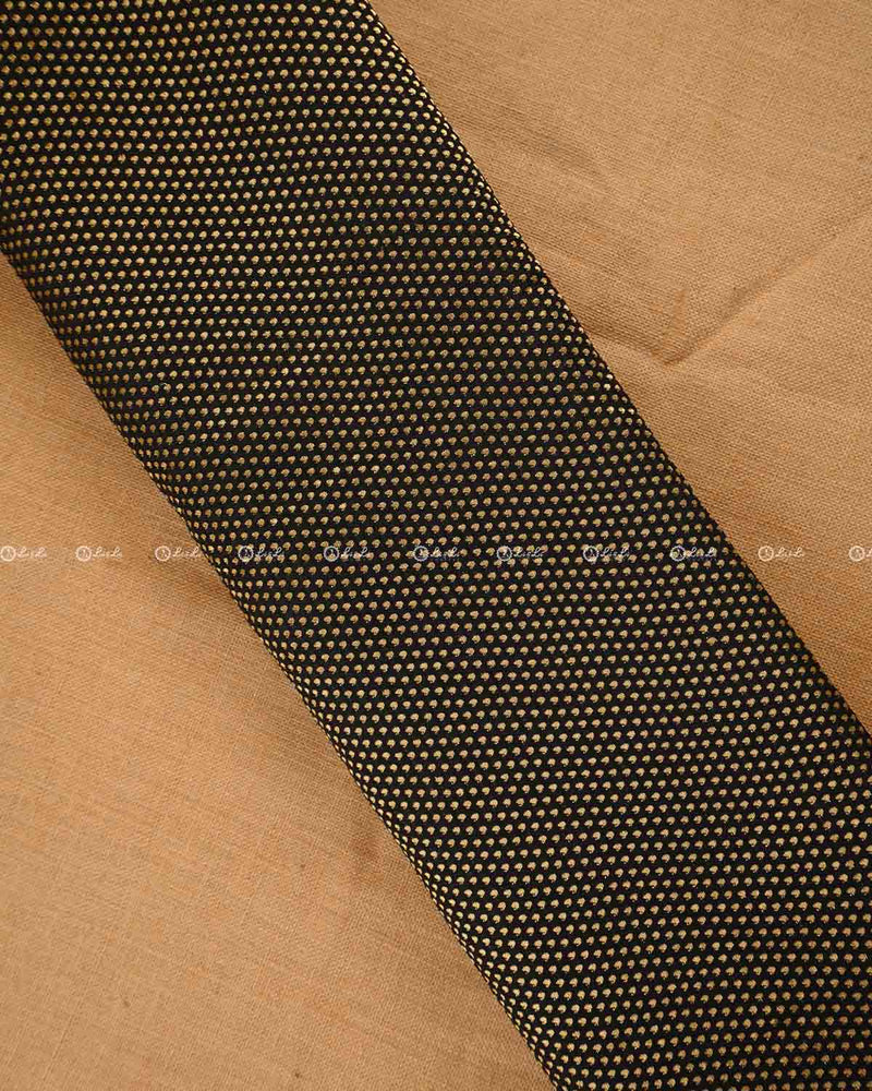 Black Banarasi Silk Zari Fabric