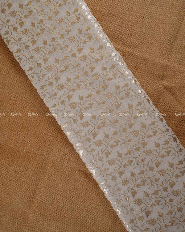 Silk Chanderi Zari Floral Fabrics