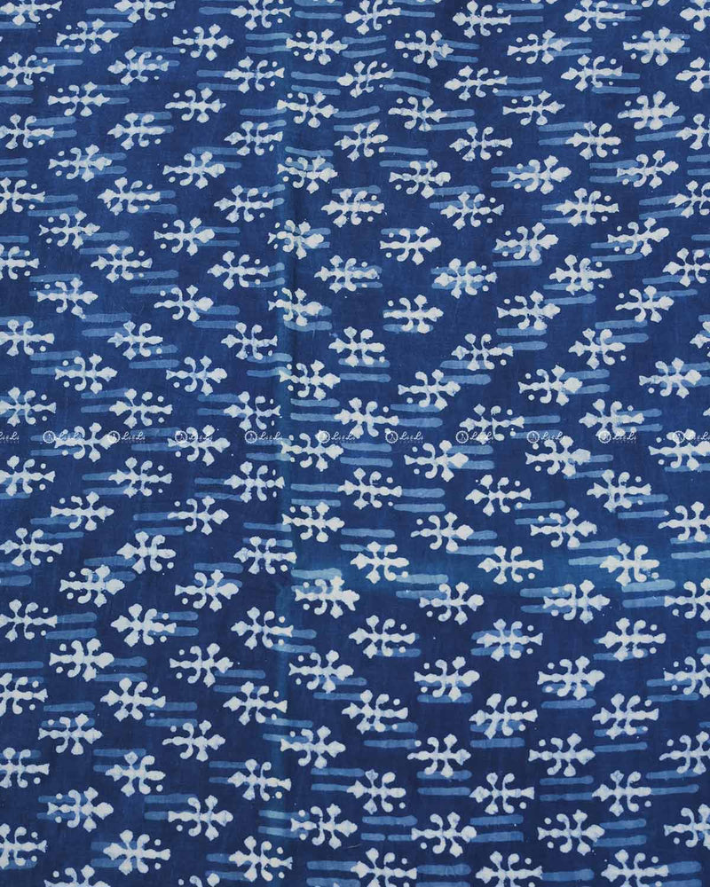 Navy Blue Bathik  Cotton Print