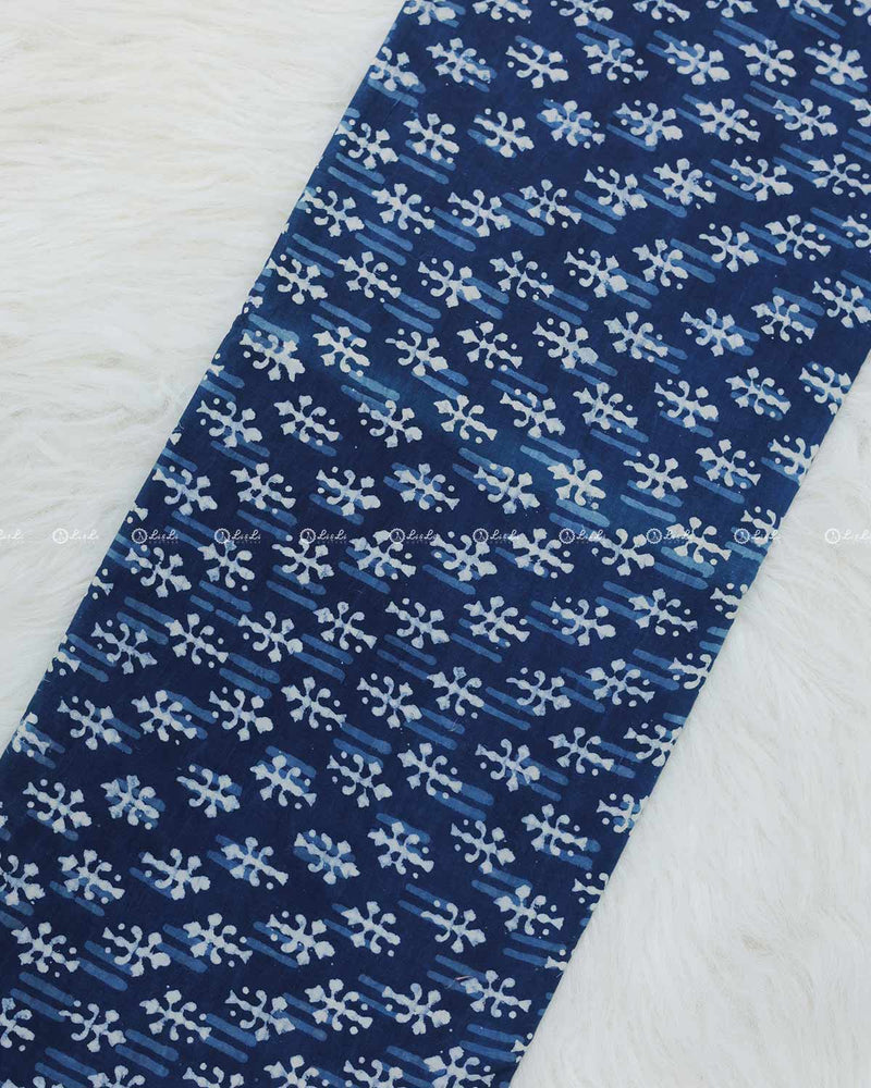 Navy Blue Bathik  Cotton Print