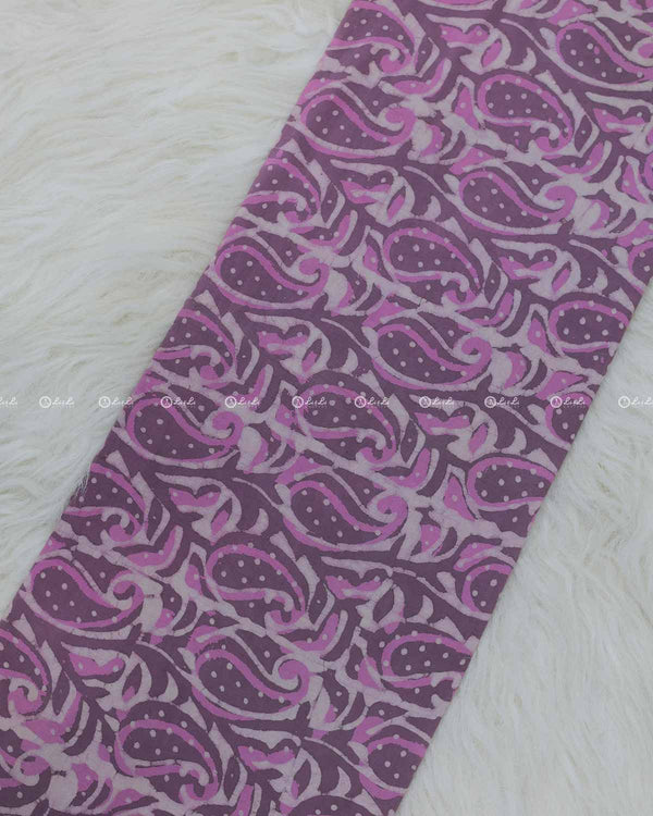 Lilac Colour Bathik  Cotton Print