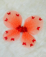 Elegant Butterfly Shaped Wings in Orange Colour