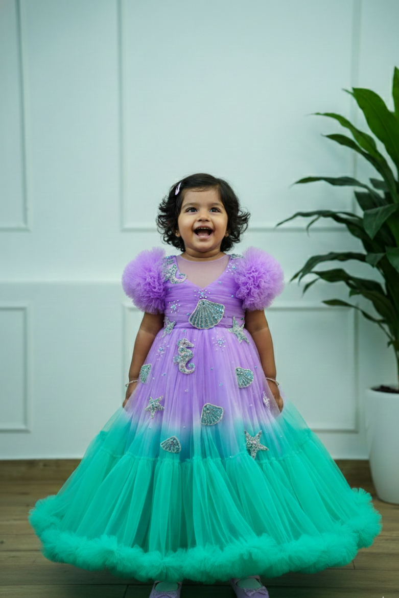 mermaid theme dress Kid's Mermaid Theme Gown Online in India