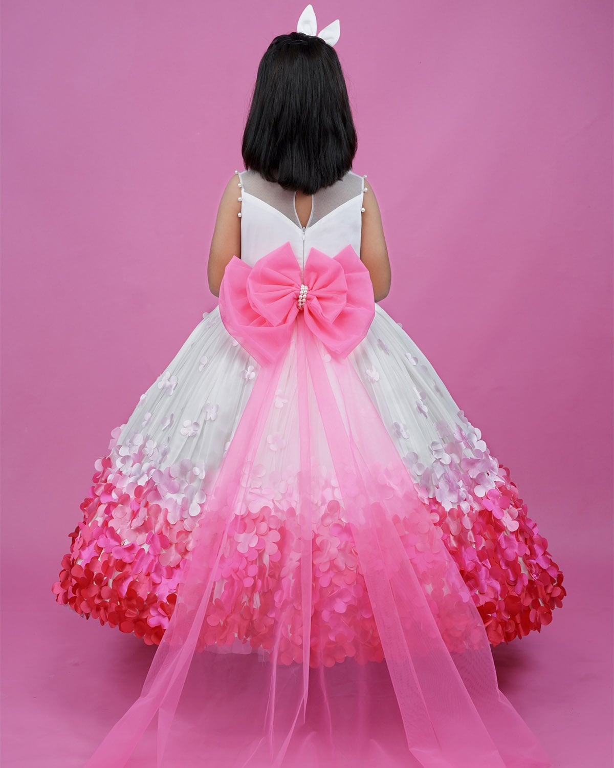 Kiddie Pink Ball Gown with Butterfly GACH162