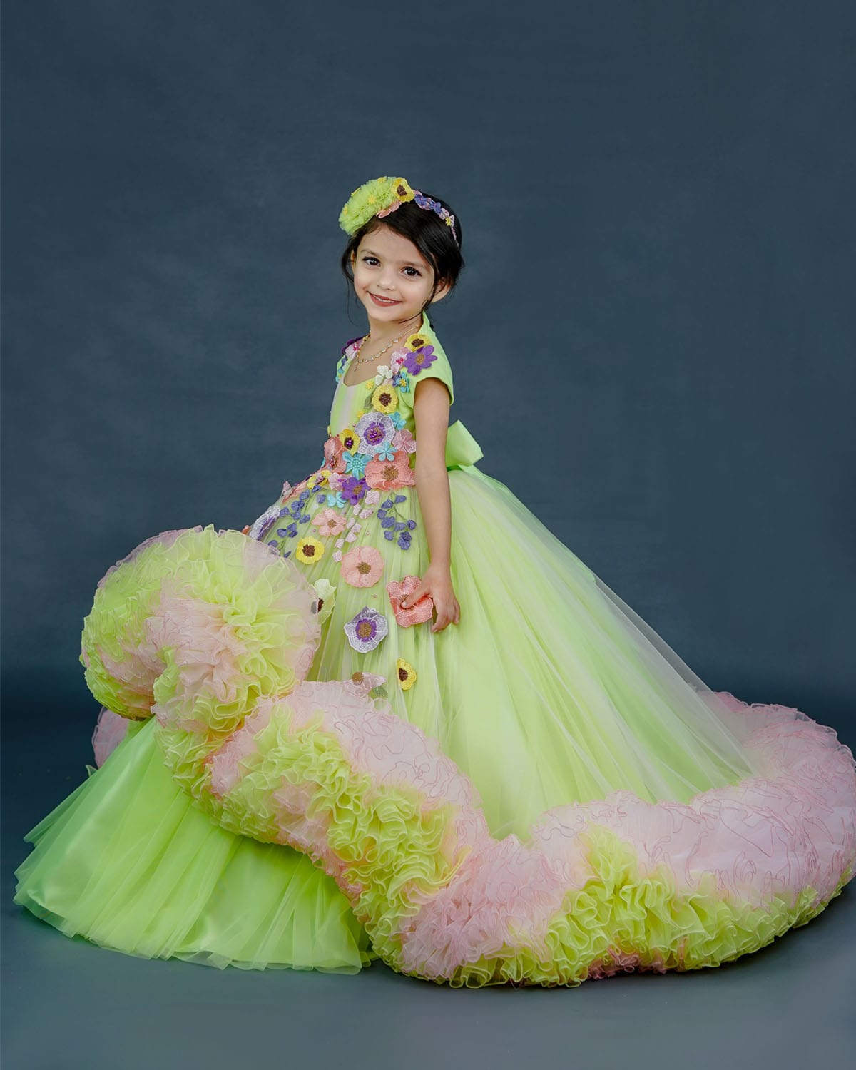 Colour Combination With Pink Dress Kids Light Green And Pink Floral Theme Gown Online Kids Floral Colour Combination With Pink Dress Kids Light Green And Pink Floral Theme Gown Online Kids Floral