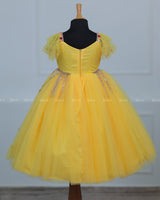 Lemon Yellow Gown with Intricate Handworks