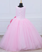 Cherry Blossom with Rose Pink Combo Couture Gown with Frill Details