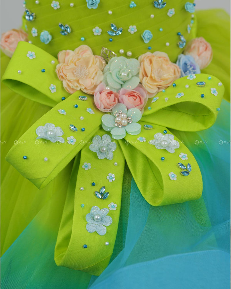 blue and lime green dresses Women's Blue Color Collection