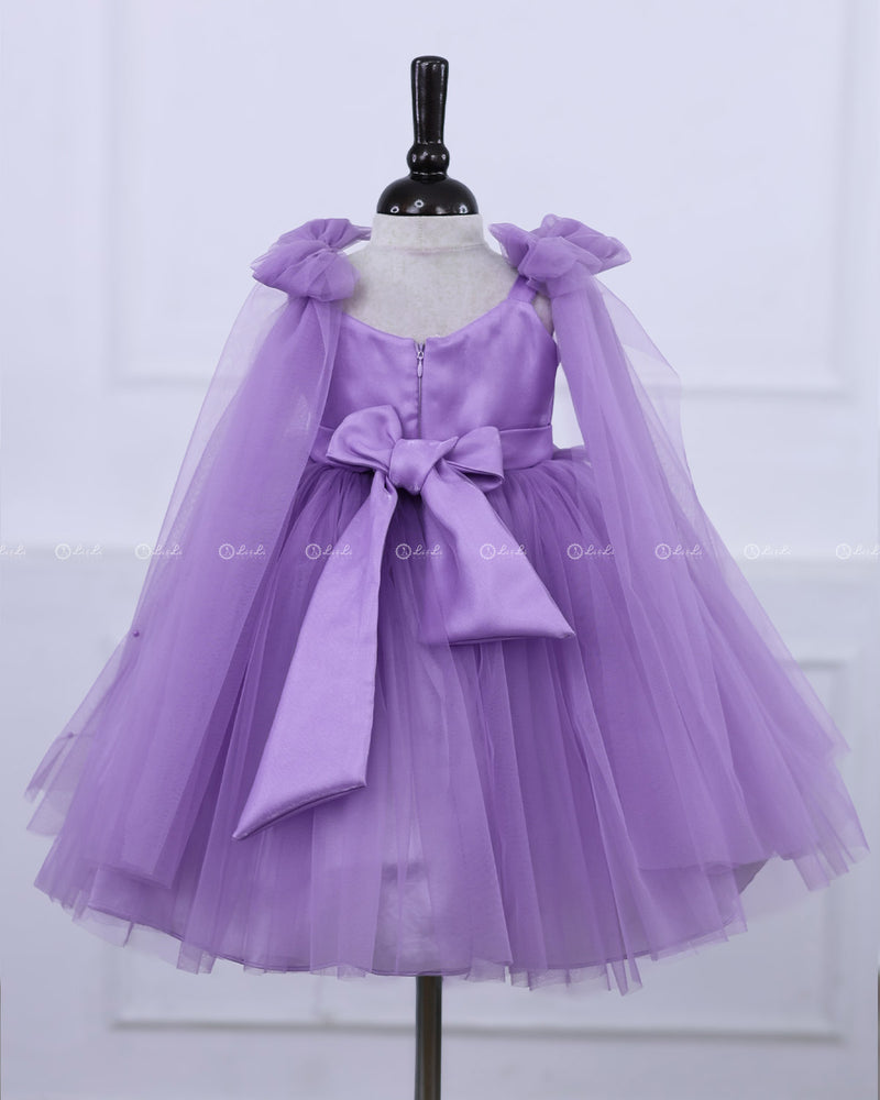 Dreamy Floral Lavender Princess Gown