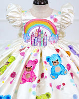 Enchanting Frock featuring Rainbow and Teddy castle