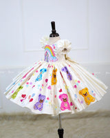 Enchanting Frock featuring Rainbow and Teddy castle