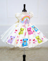 Enchanting Frock featuring Rainbow and Teddy castle