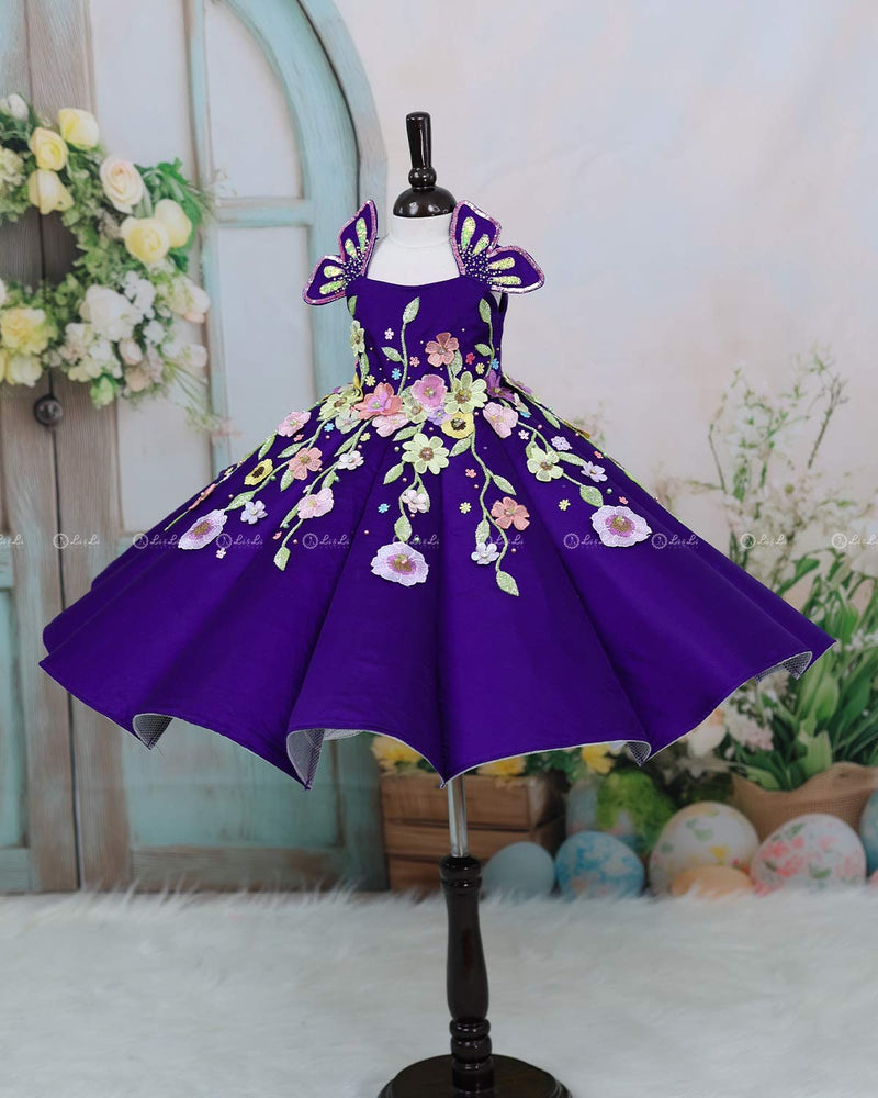 purple panel dress MELT PANEL DRESS by Mode Mischief Studios, Sour Grape, 100% Liquid Appearance Polyester