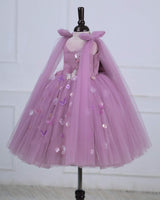 Dreamy Floral  Lilac Princess Gown.