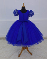 Royal Blue Dress With Sequence Yoke