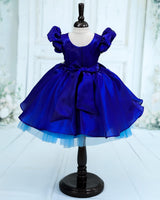 Jimmy Choo Puff Sleeve Nature Fantasy Fairy Calf Length Frock - Royal Blue (New)