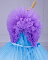 Kids Blue with Lavender Ombre Frock Online | Couture Gowns for Kids Online