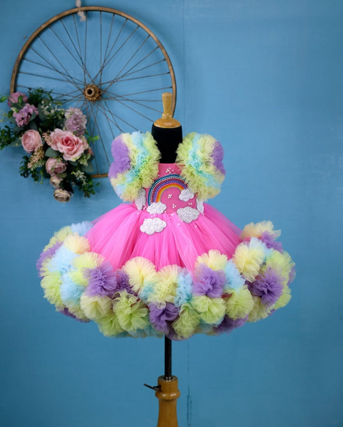 Shop Rainbow Frocks Online For Kids | Couture Dresses For Girls In ...