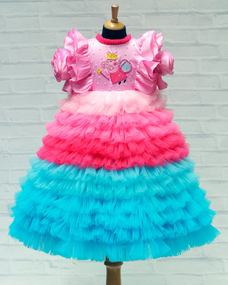 Buy Unicorn Theme Multi Color Kids Frocks Online Unicorn Theme Dress for Girls www.liandli.in