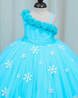 Snow Flake Theme  Light Aqua Blue Gown