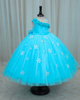 Snow Flake Theme  Light Aqua Blue Gown