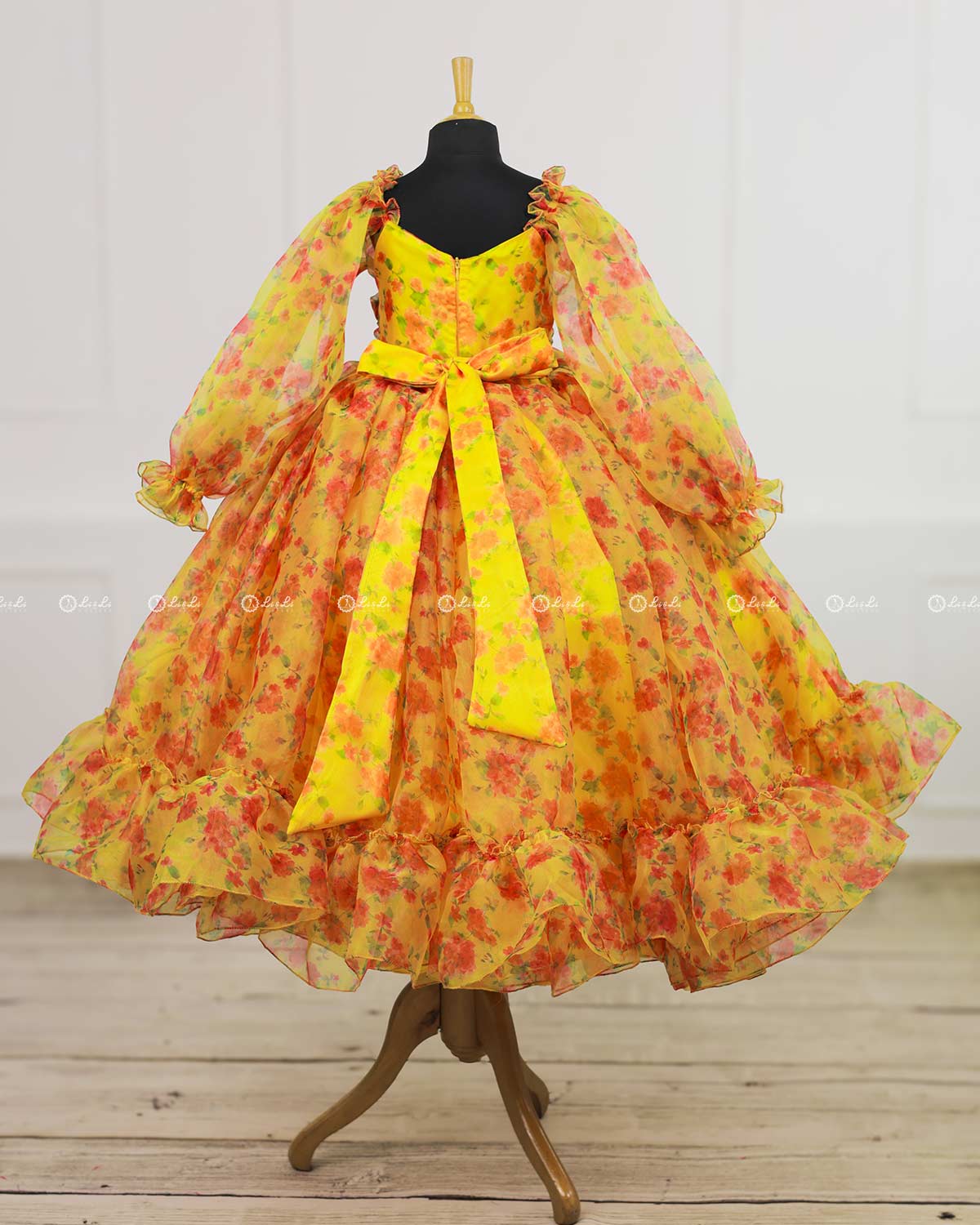 Stylish Yellow Kid's Gown Online Best Kids Designer Wear in