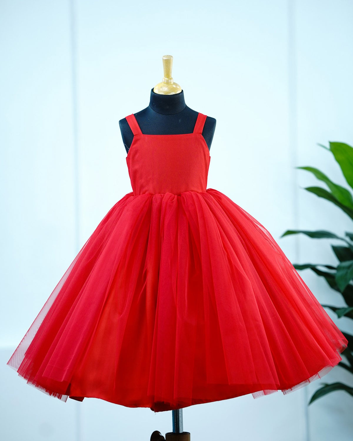 red net dress design Fabulous Red Net Palazzo Style Dress WJ025410