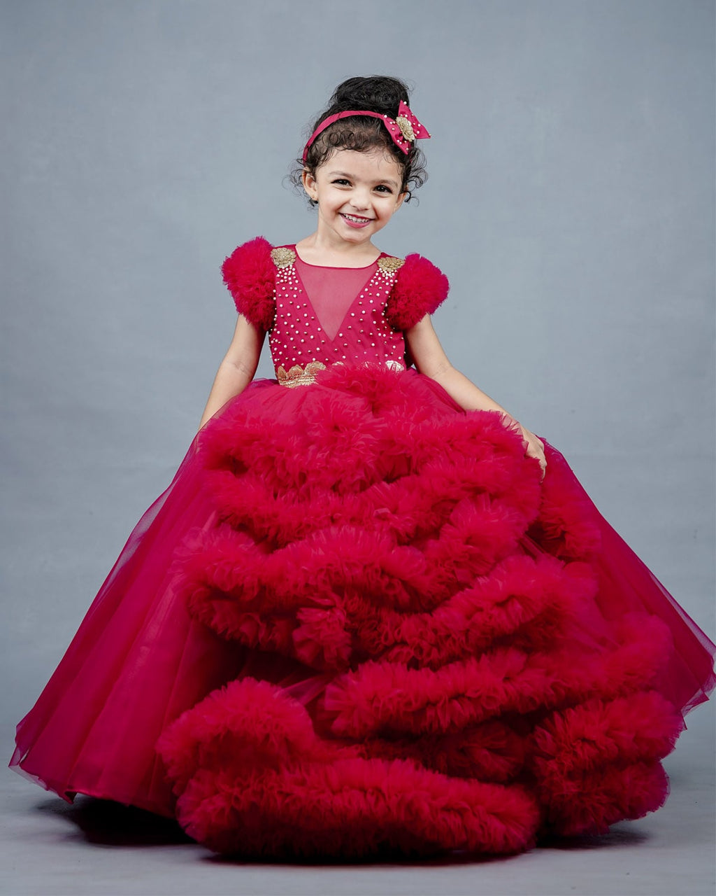 Kids Cloudy Frill Gown Online Girls Party Wear Online – www