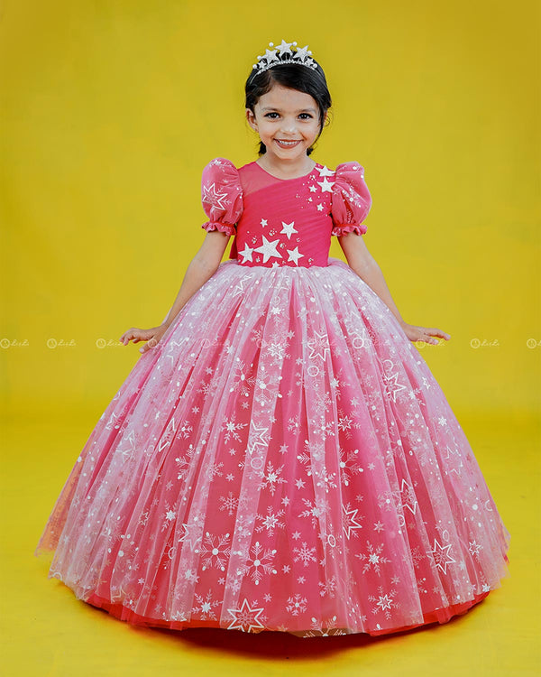 Twinkle stars with coral princess gown