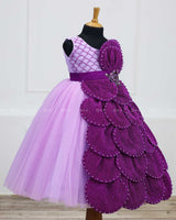 Mermaid Theme Dress in Purple and Lavender Color Made with 2 in 1 Pattern