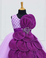 Mermaid Theme Dress in Purple and Lavender Color Made with 2 in 1 Pattern