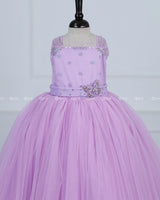 Butterfly Gown in Lavender Pink Color with Handwork Detachable Belt