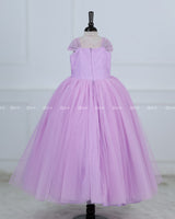 Butterfly Gown in Lavender Pink Color with Handwork Detachable Belt