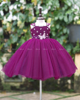Monarch Butterfly Theme Gown in Plum Purple Color with Detachable Wings and Belt